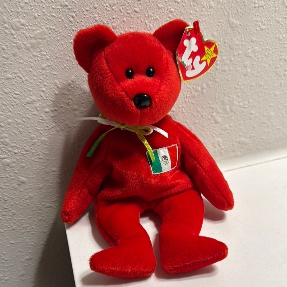 Ty Red Stuffed Animal Bear Plush